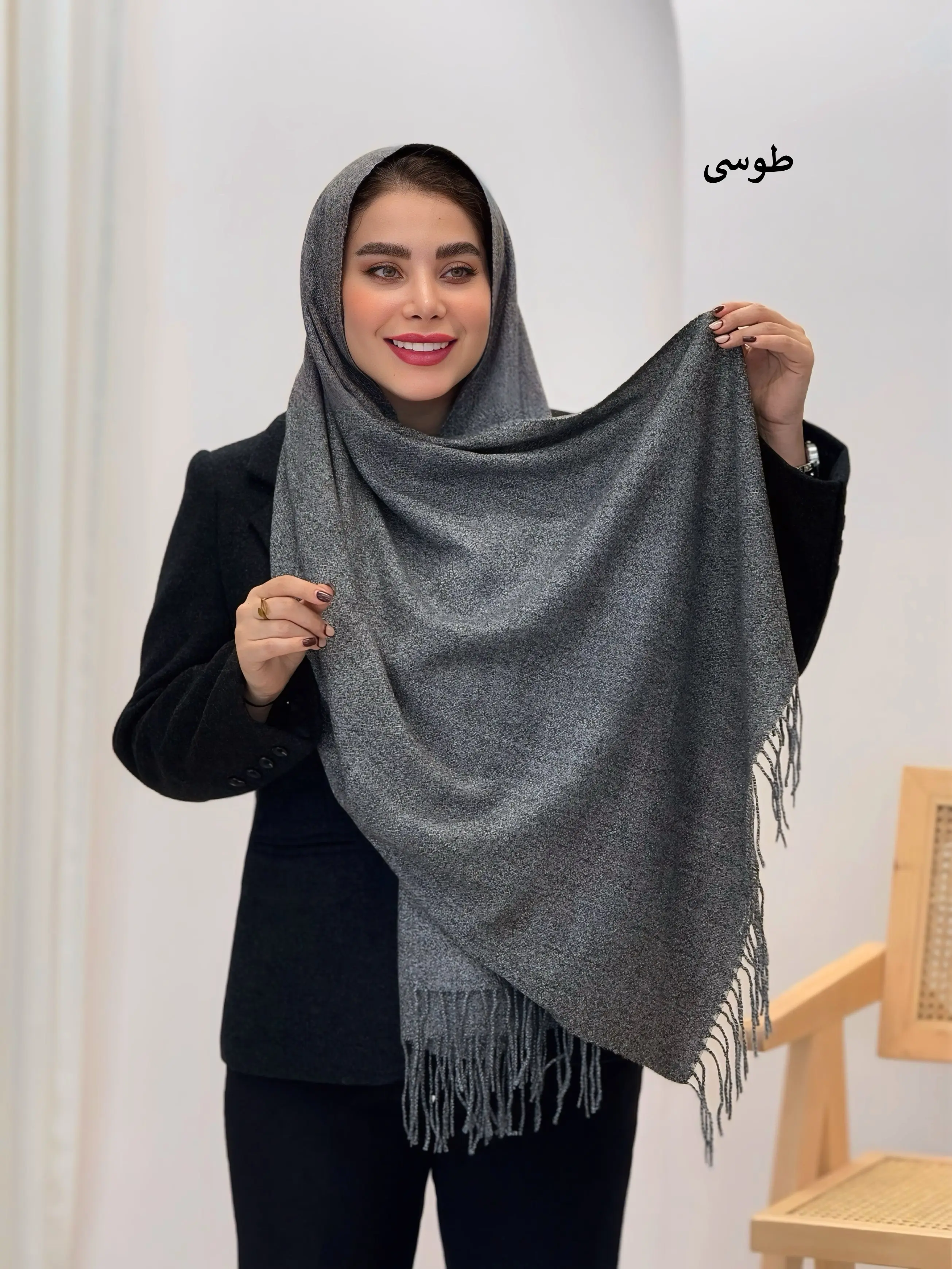 3668-شال موهر دونه برفی